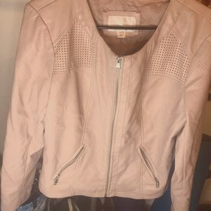 XL Pink faux leather jacket